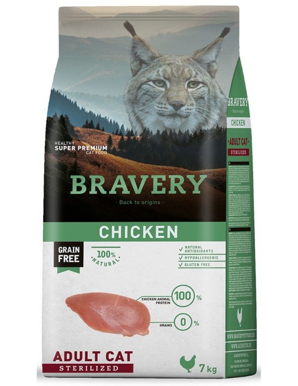 Bravery Adult Chicken Sterilised (Grain free) 7 Kg