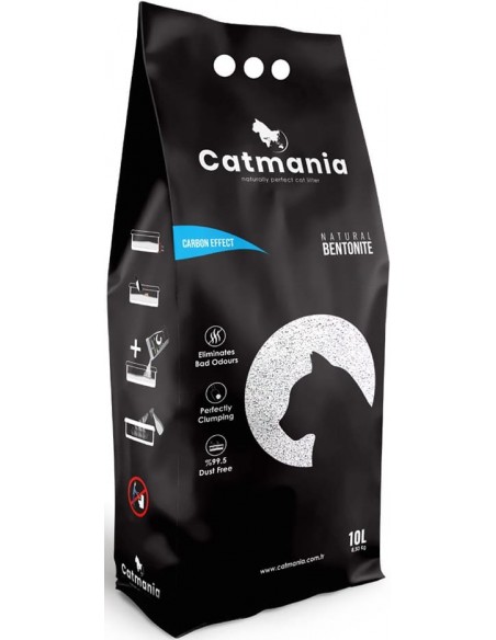 LITTER BENTONITE "WHITE COMPACT" (CARVÃO) 10L