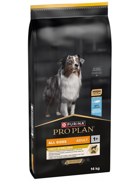 Pro Plan Cão Optiweight Adulto Light/Sterilised Peixe Branco 14 Kg