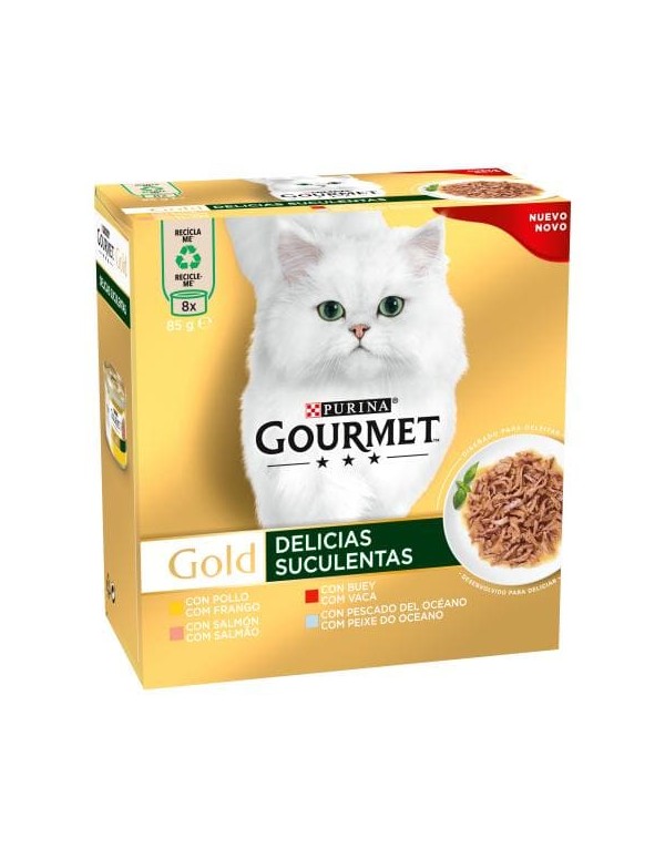 GOURMET® Gold Delicias Suculentas 8 X 85 Gr