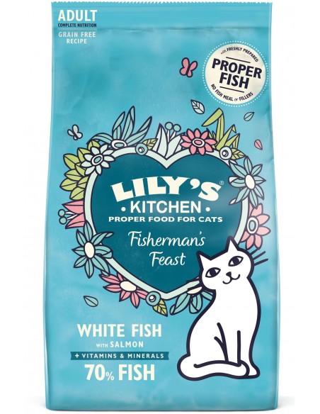 LILY`S KITCHEN® Gato Peixe Branco e Salmão
