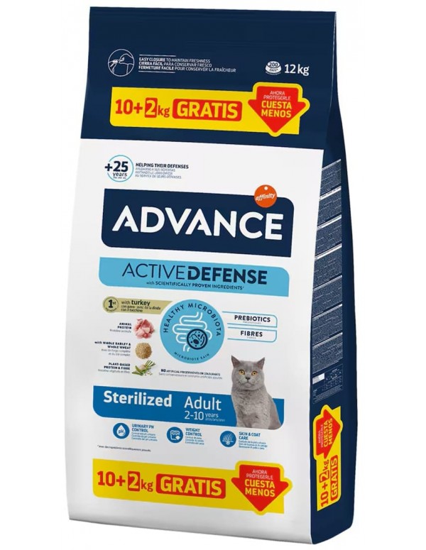 Advance Gato Adulto Sterilised Peru e Cevada 10+2 Kg