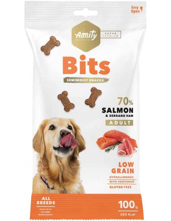 Amity Cão Super Premium Snack Salmão e Presunto 100 Gr