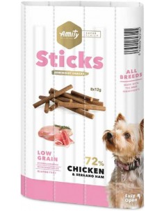 Amity Cão Super Premium Sticks Frango e Presunto 8X12 Gr