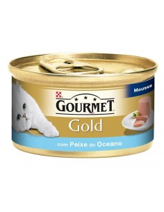GOURMET Gold Mousse Peixe do Oceano Alimento Humido Gato 85g