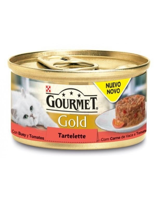 GOURMET Gold Tartelette Carne de Vaca com Tomate Alimento Humido Gato 85g 