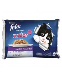FELIX® Fantastic JUNIOR Grelhados em Gelatina 4x100g