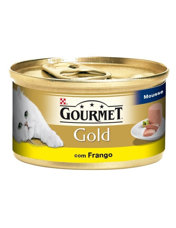 GOURMET Gold Mousse com Frango Alimento Humido Gato 85g