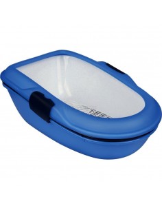 Toilete "BERTO" c/ crivo p/ gatos (Azul/Granito)