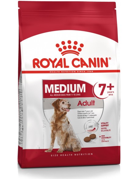 Embalagem Royal Canin Cão Médio Adulto 7+Anos